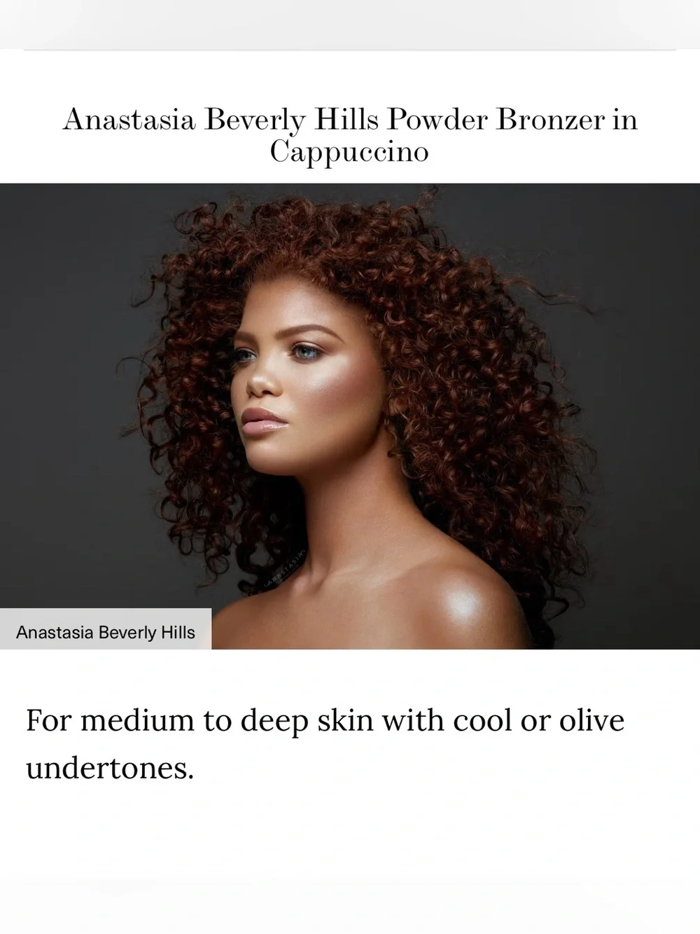 Anastasia Beverly Hills Powder Bronzer CAPPUCCINO
